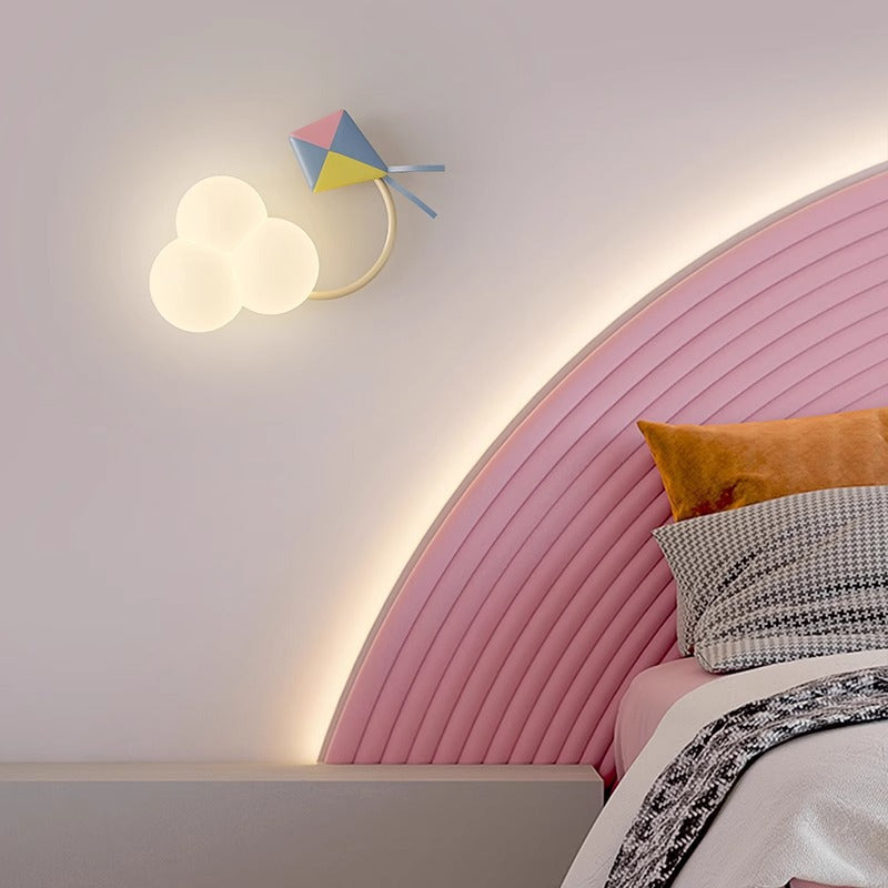 Contemporary Cloud-Shaped LED Wall Sconce Lamp for Bedroom - Modern Iron & Plastic Design, Decorative Lighting Fixture, Cozy Atmosphere, Unique Wall Light, Ideal for Kids' Room, Nursery, Living Room, Home Decor, Energy-Efficient Illumination, Stylish Bedr