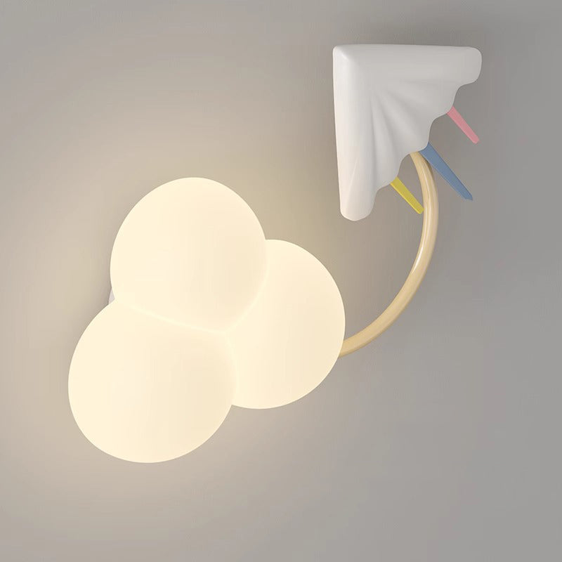 Contemporary Cloud-Shaped LED Wall Sconce Lamp for Bedroom - Modern Iron & Plastic Design, Decorative Lighting Fixture, Cozy Atmosphere, Unique Wall Light, Ideal for Kids' Room, Nursery, Living Room, Home Decor, Energy-Efficient Illumination, Stylish Bedr