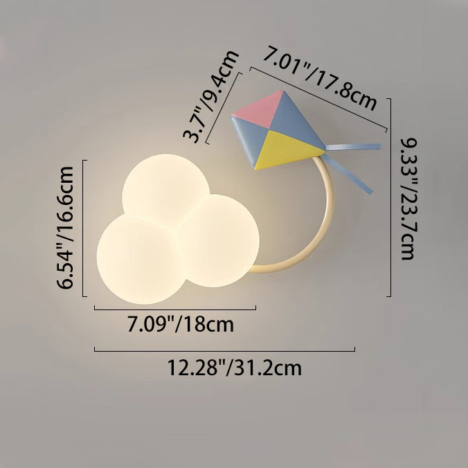 Contemporary Cloud-Shaped LED Wall Sconce Lamp for Bedroom - Modern Iron & Plastic Design, Decorative Lighting Fixture, Cozy Atmosphere, Unique Wall Light, Ideal for Kids' Room, Nursery, Living Room, Home Decor, Energy-Efficient Illumination, Stylish Bedr
