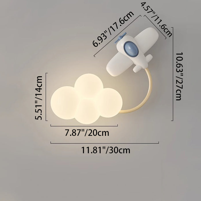 Contemporary Cloud-Shaped LED Wall Sconce Lamp for Bedroom - Modern Iron & Plastic Design, Decorative Lighting Fixture, Cozy Atmosphere, Unique Wall Light, Ideal for Kids' Room, Nursery, Living Room, Home Decor, Energy-Efficient Illumination, Stylish Bedr
