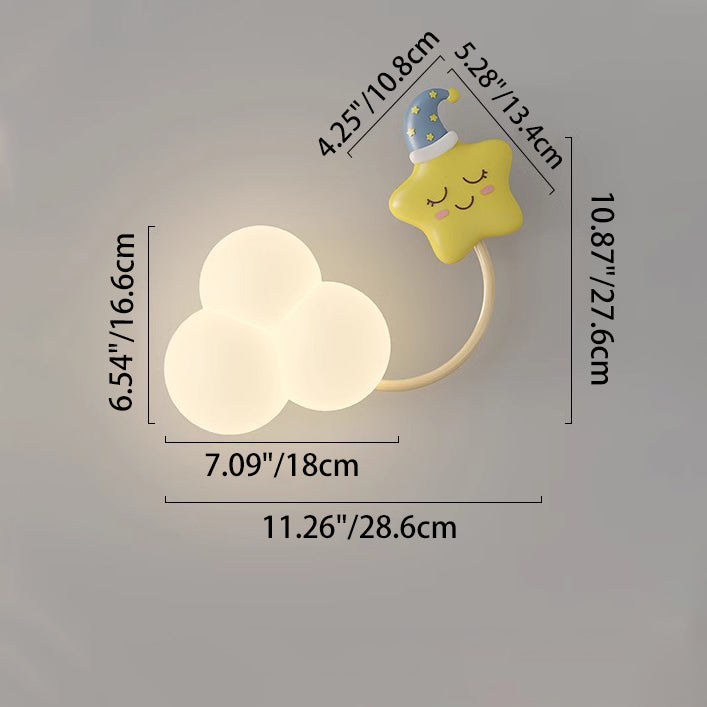 Contemporary Cloud-Shaped LED Wall Sconce Lamp for Bedroom - Modern Iron & Plastic Design, Decorative Lighting Fixture, Cozy Atmosphere, Unique Wall Light, Ideal for Kids' Room, Nursery, Living Room, Home Decor, Energy-Efficient Illumination, Stylish Bedr