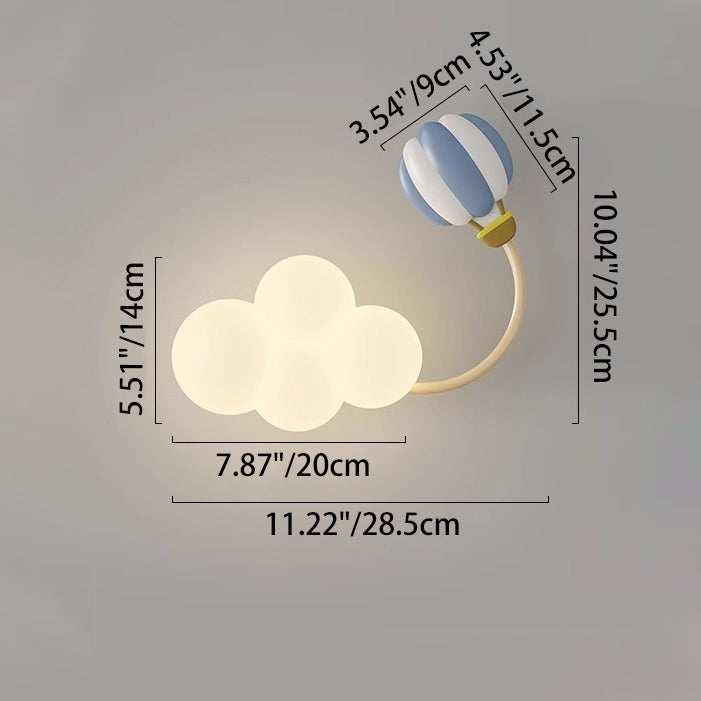 Contemporary Cloud-Shaped LED Wall Sconce Lamp for Bedroom - Modern Iron & Plastic Design, Decorative Lighting Fixture, Cozy Atmosphere, Unique Wall Light, Ideal for Kids' Room, Nursery, Living Room, Home Decor, Energy-Efficient Illumination, Stylish Bedr