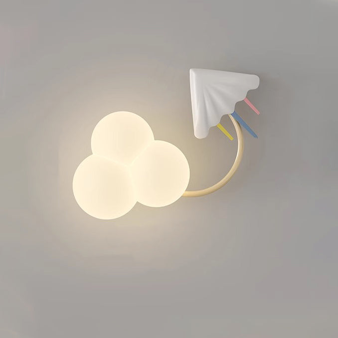Contemporary Cloud-Shaped LED Wall Sconce Lamp for Bedroom - Modern Iron & Plastic Design, Decorative Lighting Fixture, Cozy Atmosphere, Unique Wall Light, Ideal for Kids' Room, Nursery, Living Room, Home Decor, Energy-Efficient Illumination, Stylish Bedr
