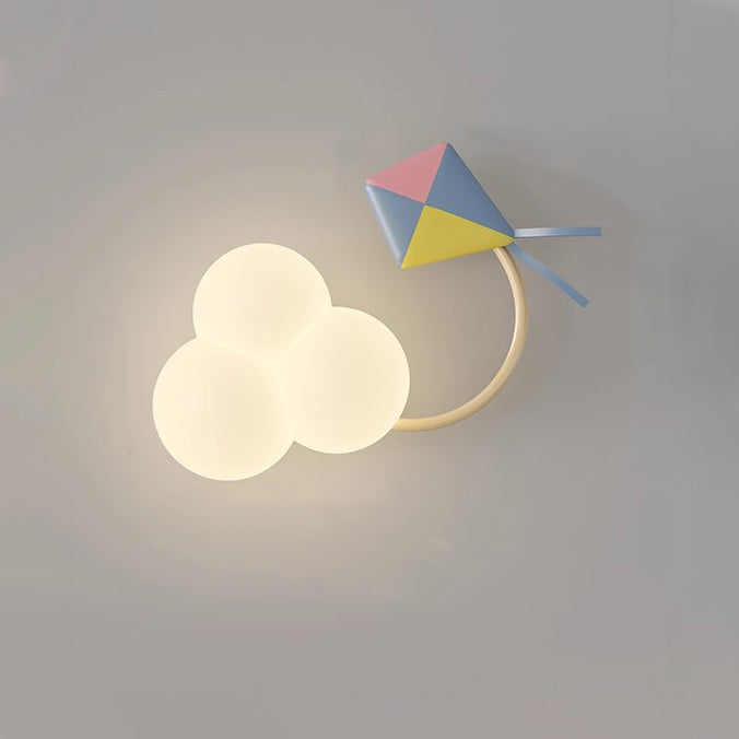 Contemporary Cloud-Shaped LED Wall Sconce Lamp for Bedroom - Modern Iron & Plastic Design, Decorative Lighting Fixture, Cozy Atmosphere, Unique Wall Light, Ideal for Kids' Room, Nursery, Living Room, Home Decor, Energy-Efficient Illumination, Stylish Bedr