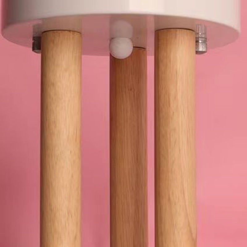 Contemporary Unicorn LED Semi-Flush Mount Ceiling Light for Bedroom - Resin, Iron, Acrylic, Wood Design