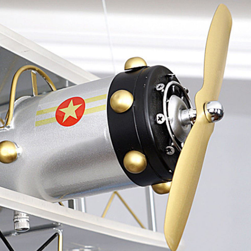 Contemporary Creative Kid Iron Resin Acrylic Airplane LED Chandelier for Bedroom Decor, Boys Room Lighting, Unique Ceiling Light Fixture, Aviation Theme Pendant Light, Modern Children's Room Decor, Fun Airplane Night Light, Stylish Playroom Illumination,