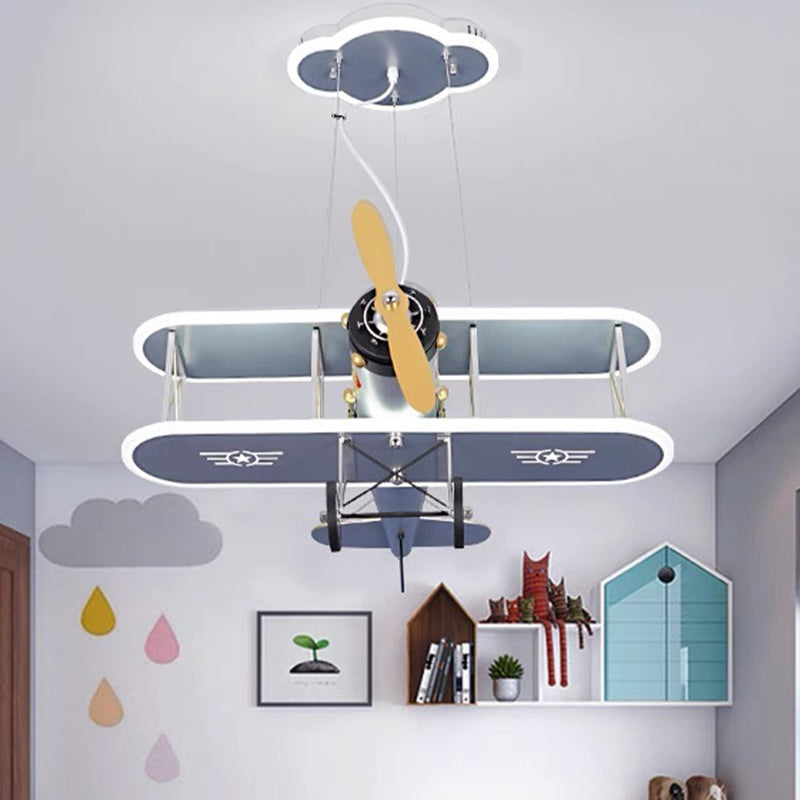 Contemporary Creative Kid Iron Resin Acrylic Airplane LED Chandelier for Bedroom Decor, Boys Room Lighting, Unique Ceiling Light Fixture, Aviation Theme Pendant Light, Modern Children's Room Decor, Fun Airplane Night Light, Stylish Playroom Illumination,
