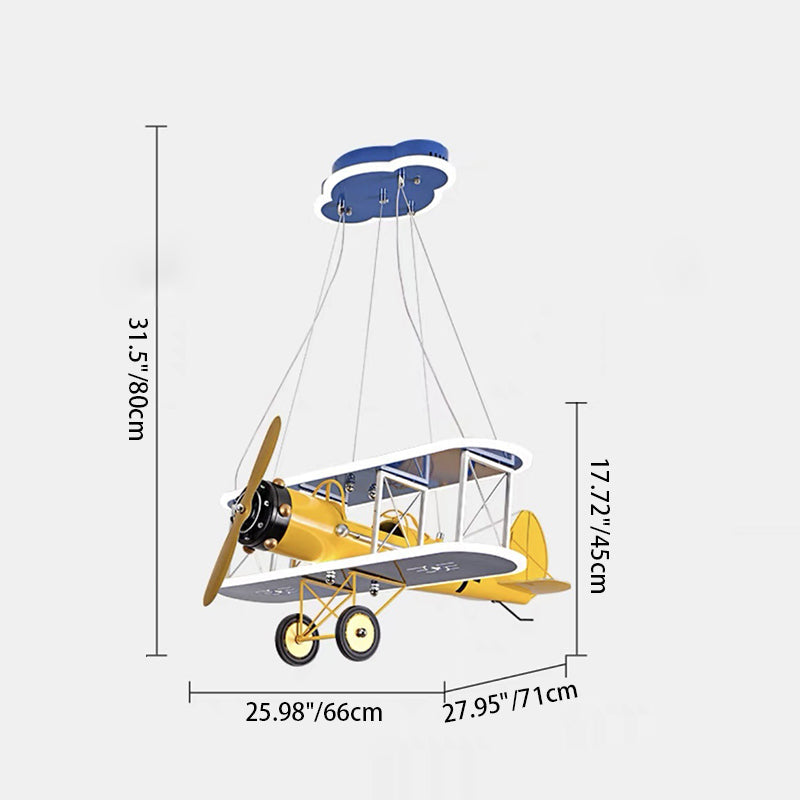 Contemporary Creative Kid Iron Resin Acrylic Airplane LED Chandelier for Bedroom Decor, Boys Room Lighting, Unique Ceiling Light Fixture, Aviation Theme Pendant Light, Modern Children's Room Decor, Fun Airplane Night Light, Stylish Playroom Illumination,