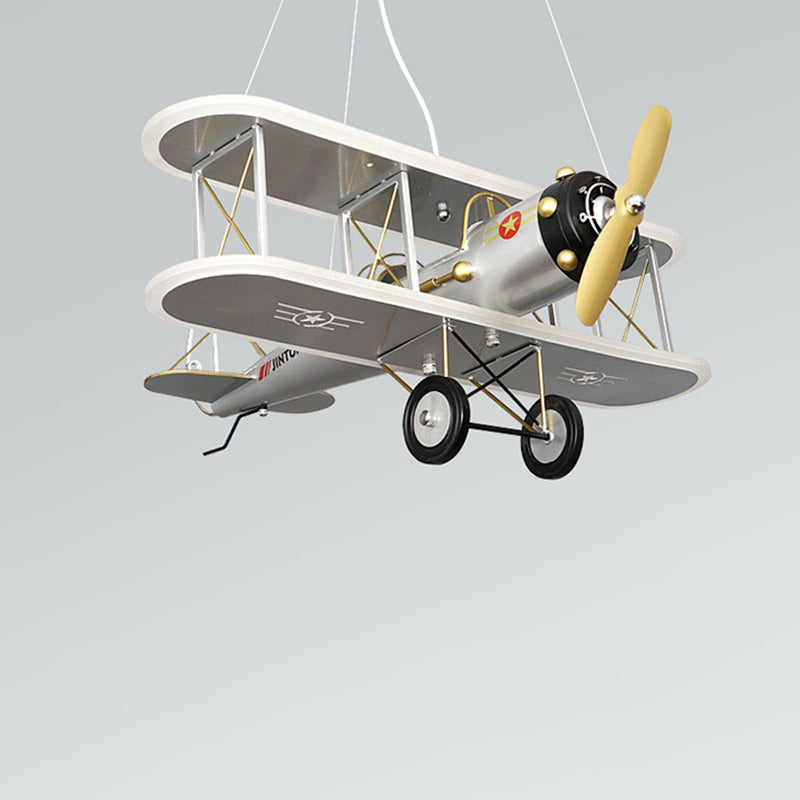 Contemporary Creative Kid Iron Resin Acrylic Airplane LED Chandelier for Bedroom Decor, Boys Room Lighting, Unique Ceiling Light Fixture, Aviation Theme Pendant Light, Modern Children's Room Decor, Fun Airplane Night Light, Stylish Playroom Illumination,