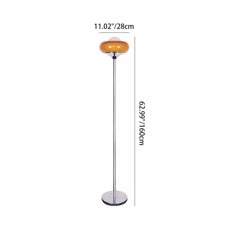 Contemporary Metal & Glass Egg Tart Shape Floor Lamp for Bedroom & Living Room

Illuminate your space with this stylish metal and glass egg tart-shaped floor lamp, perfect for enhancing the aesthetics of modern bedrooms and living rooms. This one-light st