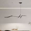 Modern Minimalist Curved LED Island Chandelier - Aluminum & Iron for Dining, Bedroom, Living Room