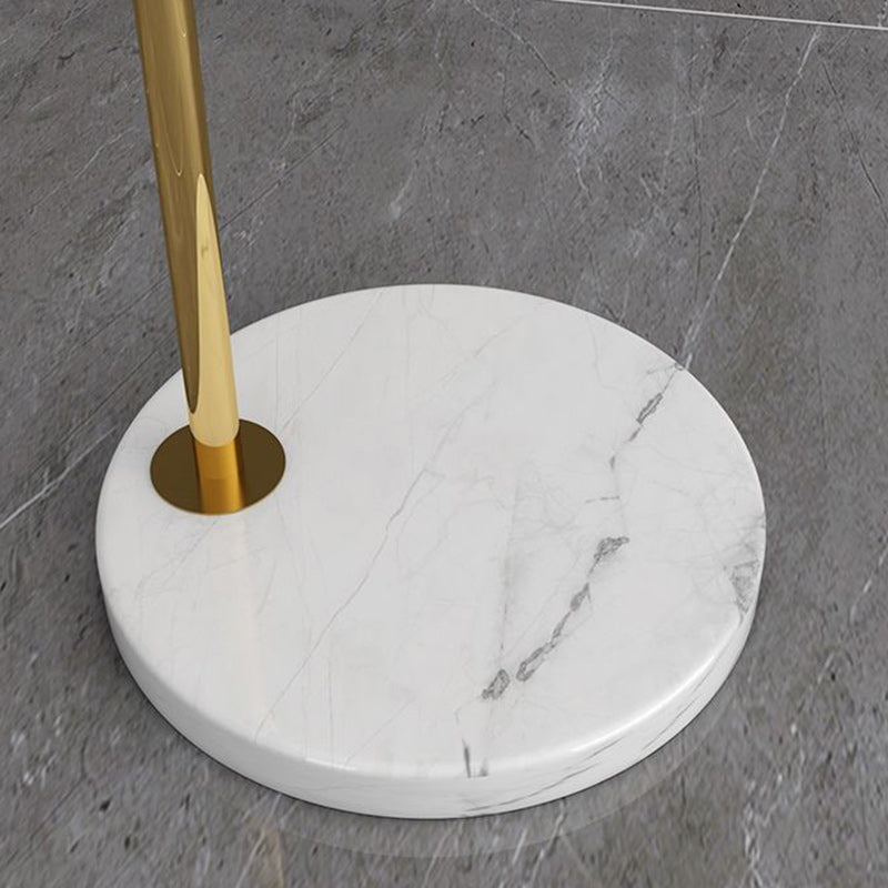 Contemporary Nordic Iron & Marble Glass Floor Lamp - Adjustable 1-Light for Living Room & Bedroom