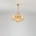 Traditional French Crystal & Iron Teardrop Chandelier - 8/10/12/15-Light Elegance for Bedroom & Living Room