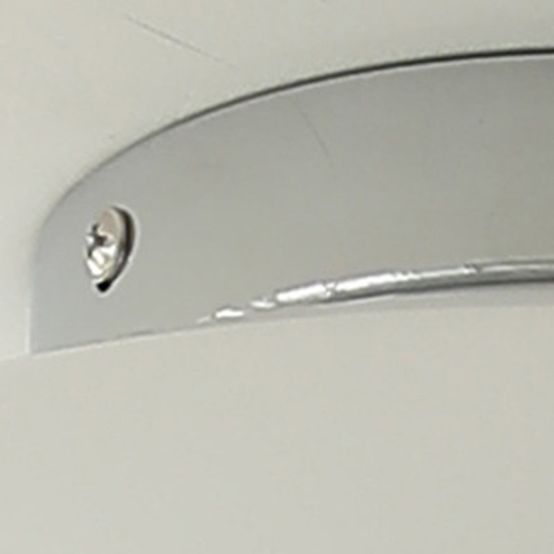 Modern Mid-Century Iron & Glass Oval LED Semi-Flush Mount Ceiling Light