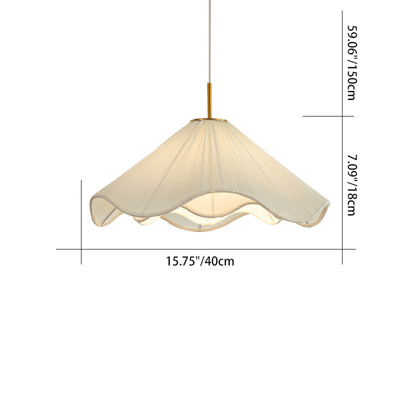 Contemporary Nordic Fabric & Iron Pleated Cone Pendant Light for Bedroom, Living Room & Dining Room

Illuminate your space with this stylish Contemporary Nordic Pendant Light. Featuring a unique pleated cone design, this 1-light fixture adds a touch of el
