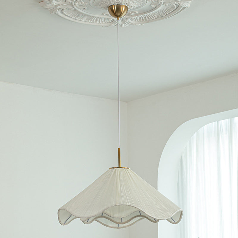 Contemporary Nordic Fabric & Iron Pleated Cone Pendant Light for Bedroom, Living Room & Dining Room

Illuminate your space with this stylish Contemporary Nordic Pendant Light. Featuring a unique pleated cone design, this 1-light fixture adds a touch of el