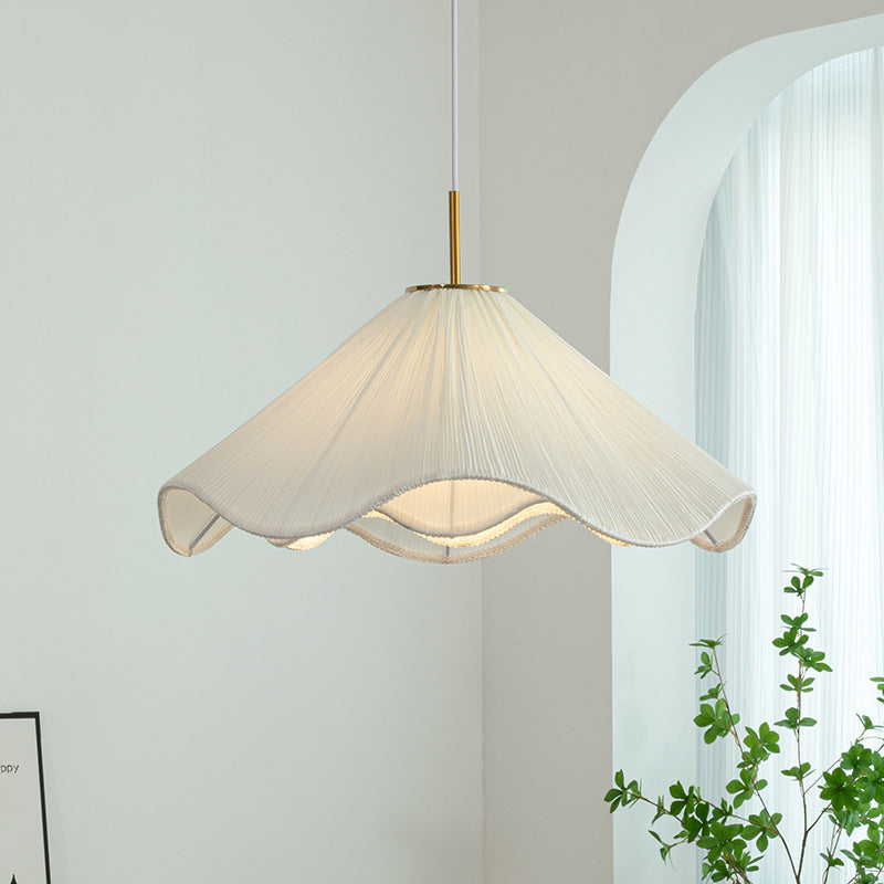 Contemporary Nordic Fabric & Iron Pleated Cone Pendant Light for Bedroom, Living Room & Dining Room

Illuminate your space with this stylish Contemporary Nordic Pendant Light. Featuring a unique pleated cone design, this 1-light fixture adds a touch of el