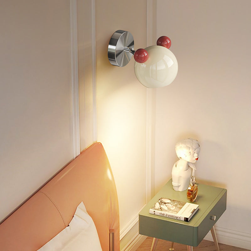 Contemporary Creative Iron Cartoon Bear Kids LED Wall Sconce Lamp for Bedroom Nursery Lighting, Animal-Themed Wall Decor, Cute Children's Room Fixtures, Modern Kids Lighting Ideas, Unique Gifts for Boys and Girls