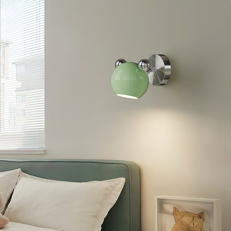 Contemporary Creative Iron Cartoon Bear Kids LED Wall Sconce Lamp for Bedroom Nursery Lighting, Animal-Themed Wall Decor, Cute Children's Room Fixtures, Modern Kids Lighting Ideas, Unique Gifts for Boys and Girls