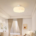 Modern Minimalist Wavy Round LED Semi-Flush Mount Ceiling Light for Bedroom & Living Room