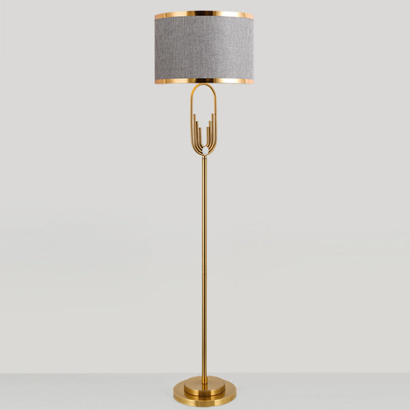Contemporary Scandinavian Iron Oval U-Shape Floor Lamp - 1-Light for Bedroom & Living Room