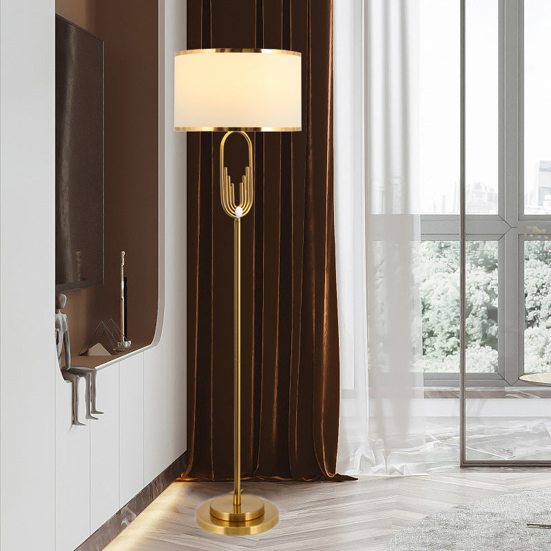 Contemporary Scandinavian Iron Oval U-Shape Floor Lamp - 1-Light for Bedroom & Living Room