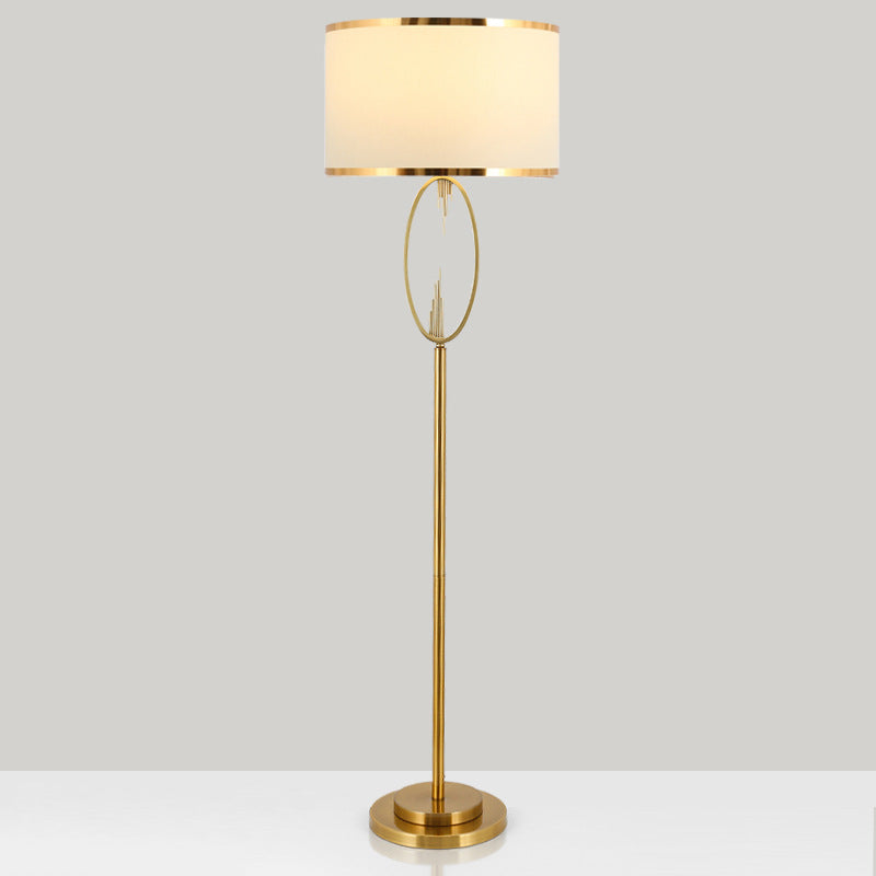 Contemporary Scandinavian Iron Oval U-Shape Floor Lamp - 1-Light for Bedroom & Living Room