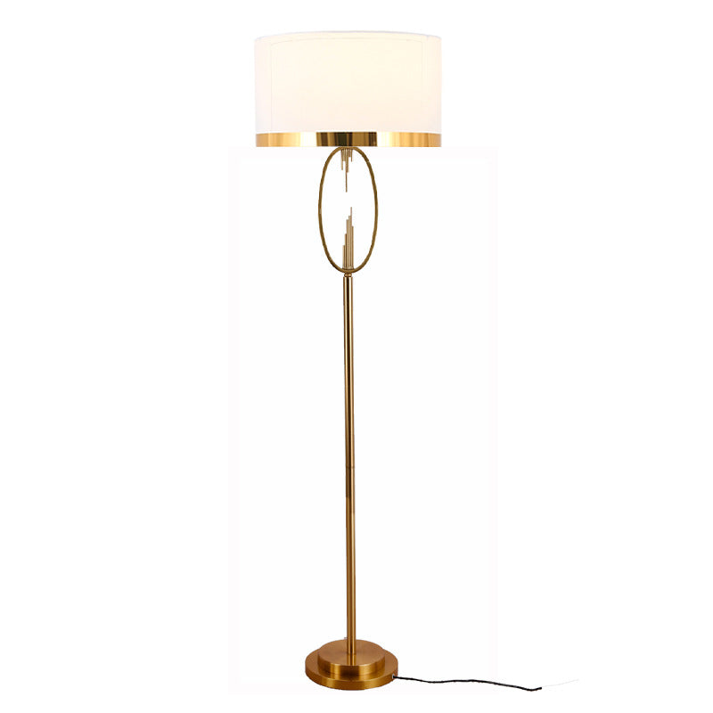Contemporary Scandinavian Iron Oval U-Shape Floor Lamp - 1-Light for Bedroom & Living Room