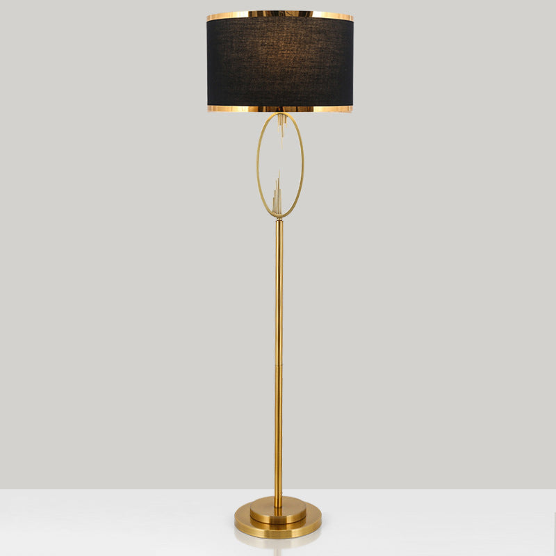 Contemporary Scandinavian Iron Oval U-Shape Floor Lamp - 1-Light for Bedroom & Living Room