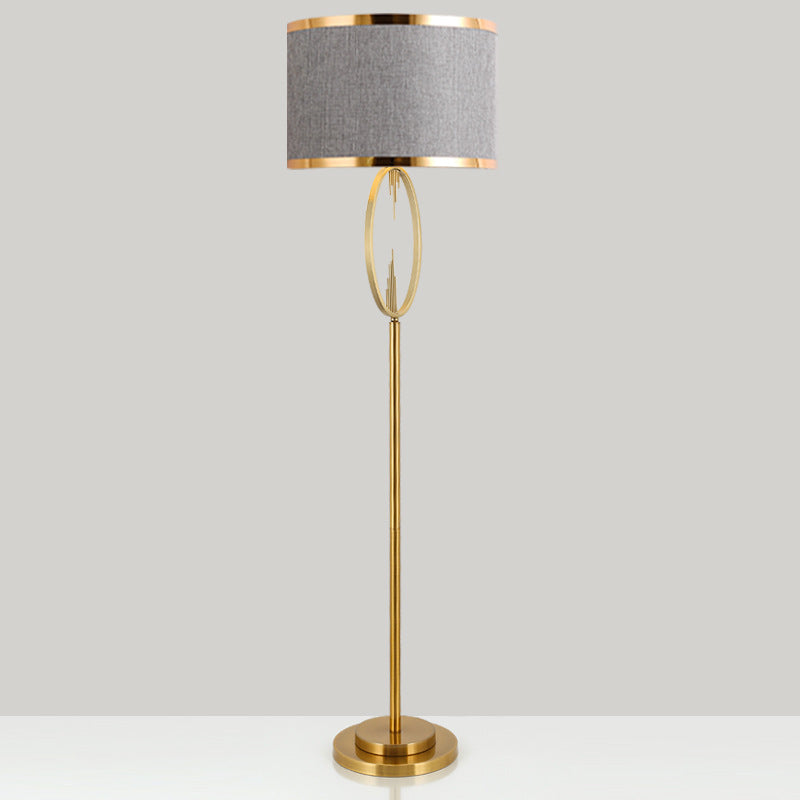 Contemporary Scandinavian Iron Oval U-Shape Floor Lamp - 1-Light for Bedroom & Living Room