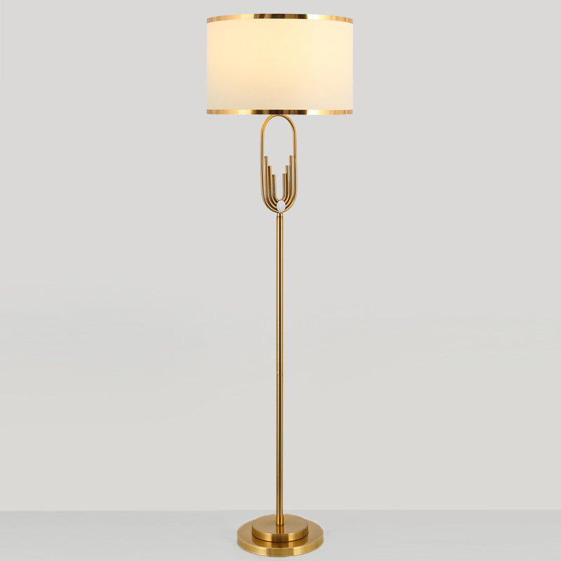 Contemporary Scandinavian Iron Oval U-Shape Floor Lamp - 1-Light for Bedroom & Living Room