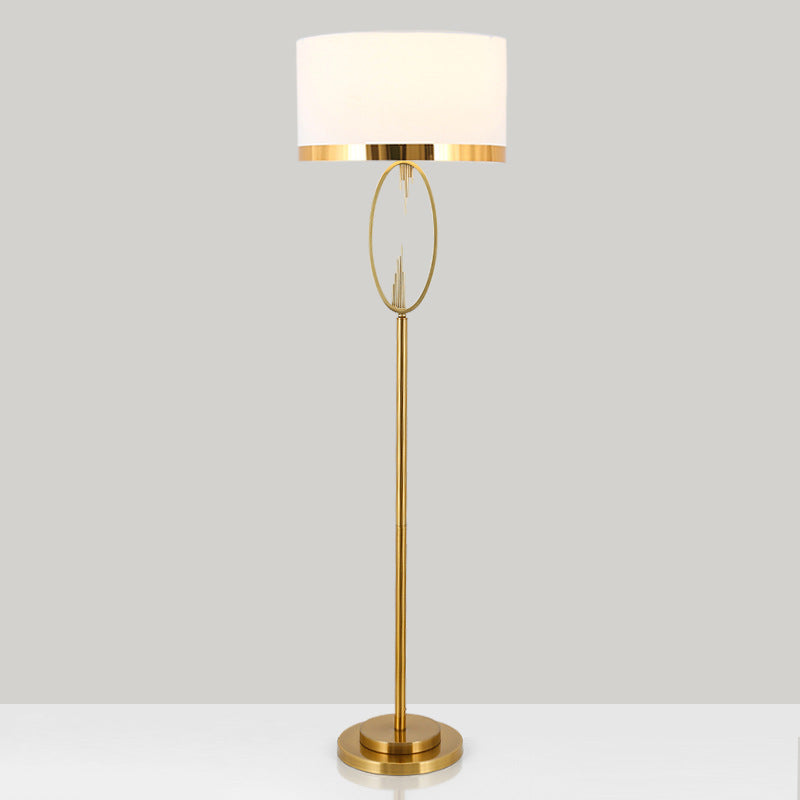 Contemporary Scandinavian Iron Oval U-Shape Floor Lamp - 1-Light for Bedroom & Living Room