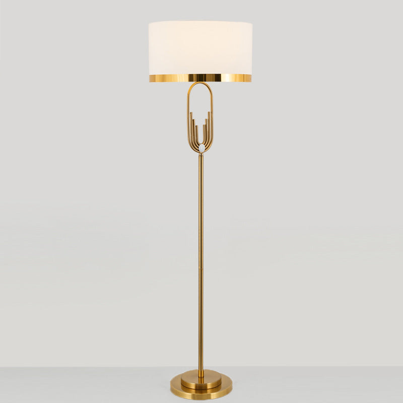 Contemporary Scandinavian Iron Oval U-Shape Floor Lamp - 1-Light for Bedroom & Living Room