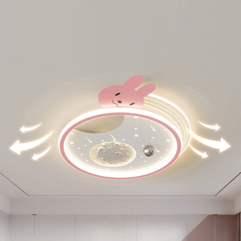 Modern Art Deco Kids Acrylic Resin Bunny Panda LED Flush Mount Ceiling Light Stylish Bedroom Living Room Décor Energy-Efficient Illumination Fun Children's Ceiling Fixture Unique Design Playful Lighting Solution Decorative Lighting for Kids Room Nursery R