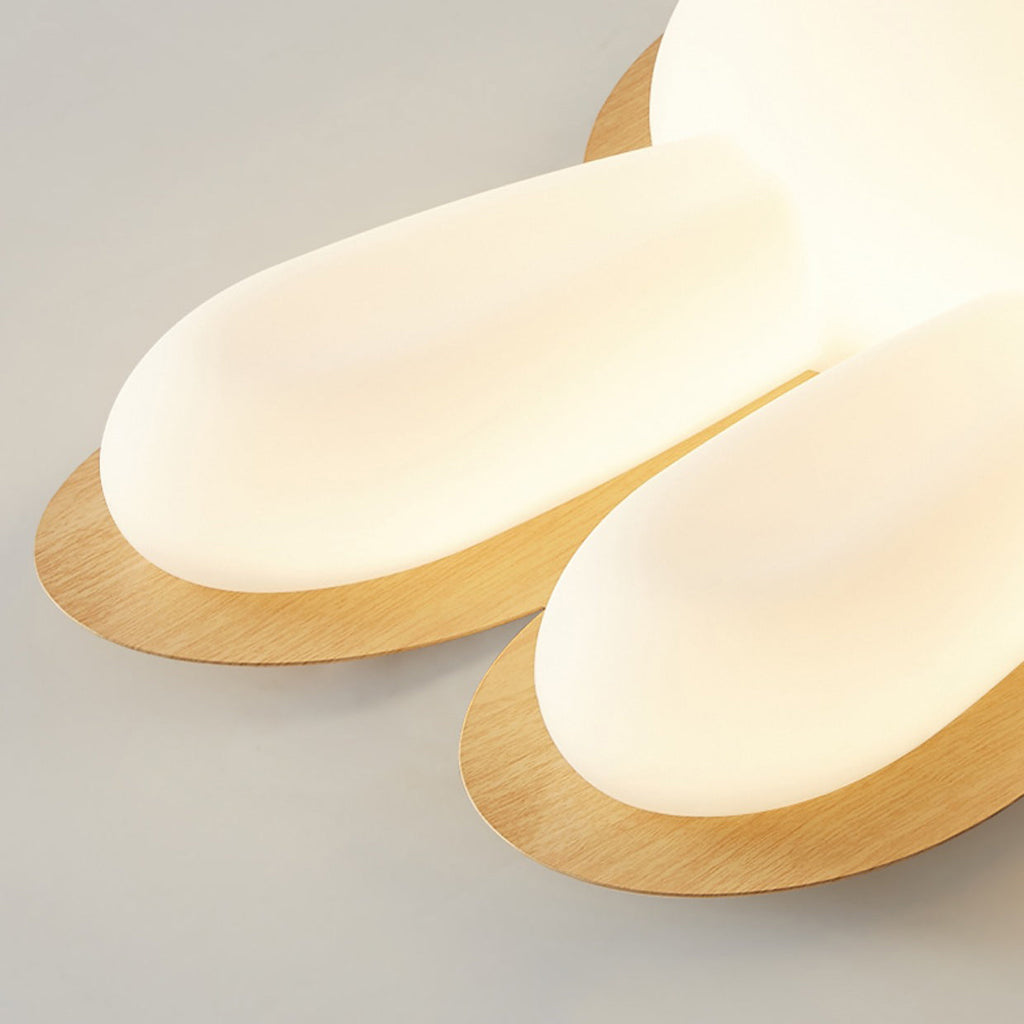 Modern Art Deco Kids PE Iron Rabbit Shape LED Flush Mount Ceiling Light Bedroom Ceiling Fixture Nursery Lighting Stylish Kids Room Decor Rabbit Design Lighting Fixture