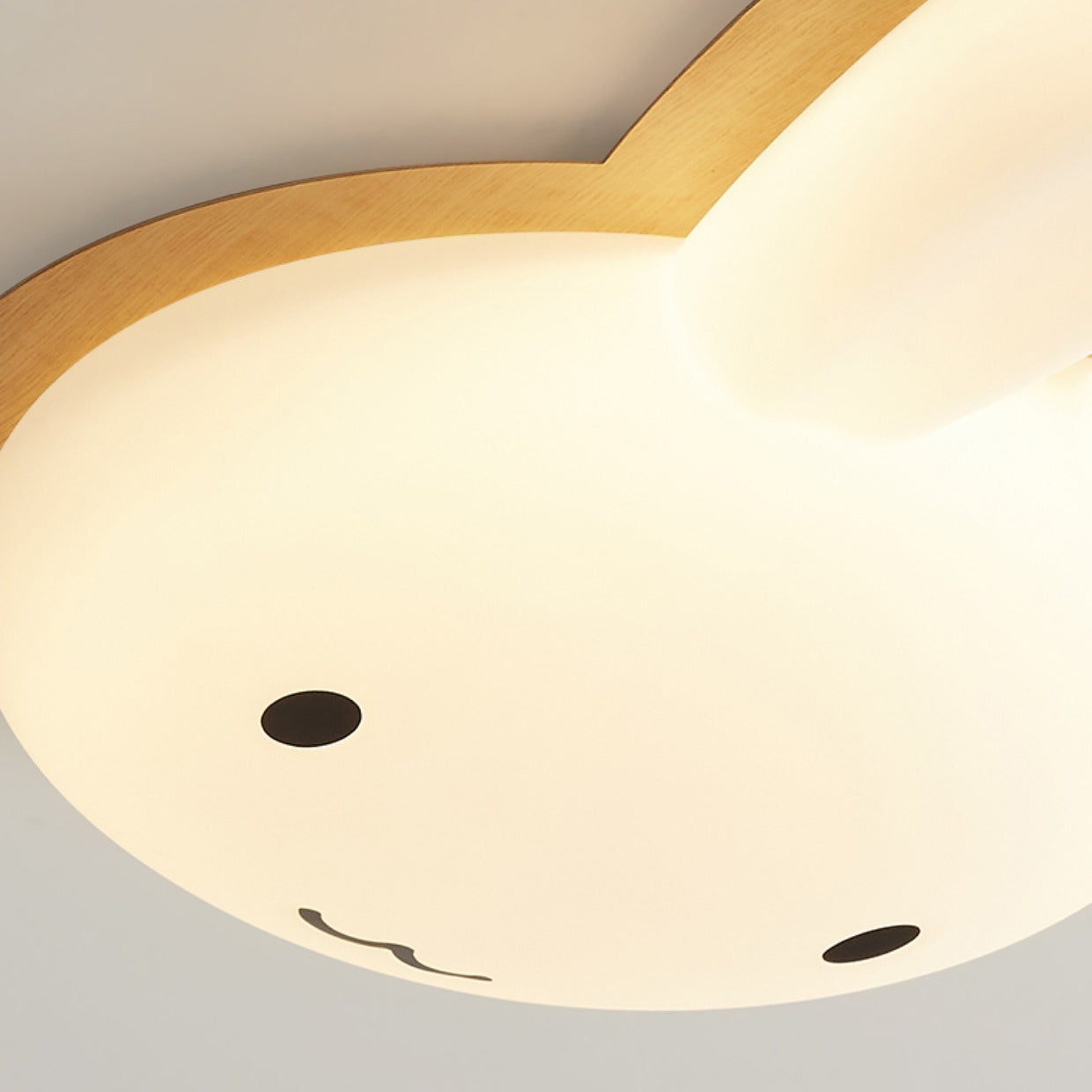 Modern Art Deco Kids PE Iron Rabbit Shape LED Flush Mount Ceiling Light Bedroom Ceiling Fixture Nursery Lighting Stylish Kids Room Decor Rabbit Design Lighting Fixture