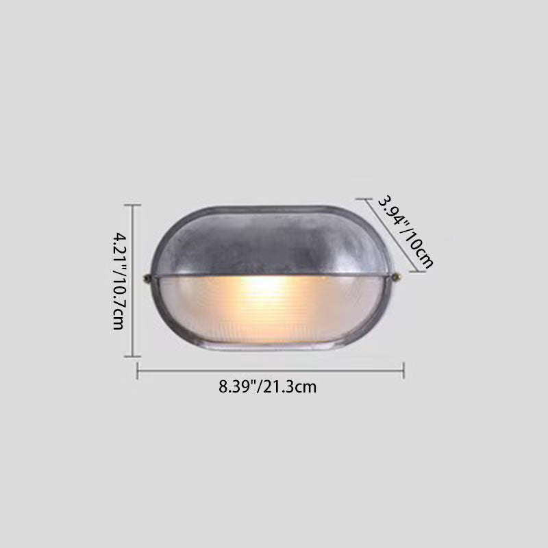 Traditional French Aluminum Oval Wall Sconce - 1-Light Outdoor Lamp