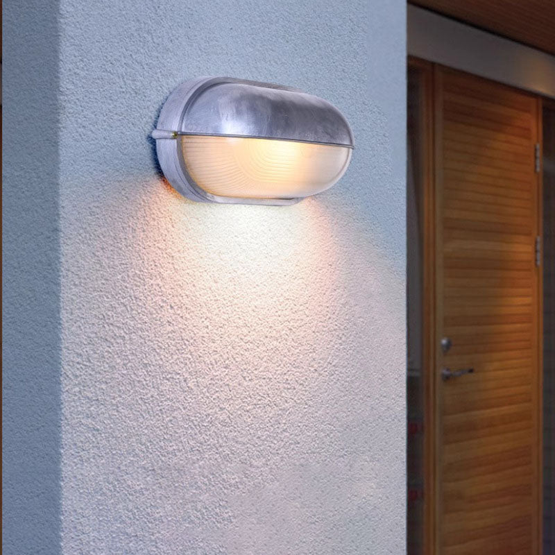 Traditional French Aluminum Oval Wall Sconce - 1-Light Outdoor Lamp