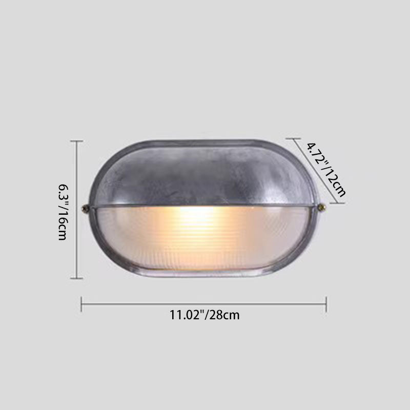 Traditional French Aluminum Oval Wall Sconce - 1-Light Outdoor Lamp
