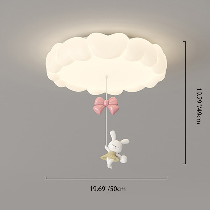 Modern Art Deco Heart-Shaped LED Ceiling Light for Kids' Bedroom