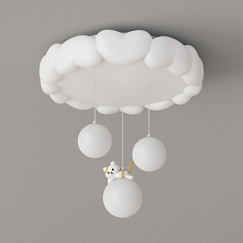 Modern Art Deco Heart-Shaped LED Ceiling Light for Kids' Bedroom