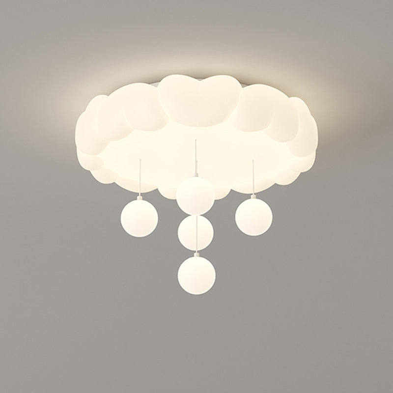 Modern Art Deco Heart-Shaped LED Ceiling Light for Kids' Bedroom