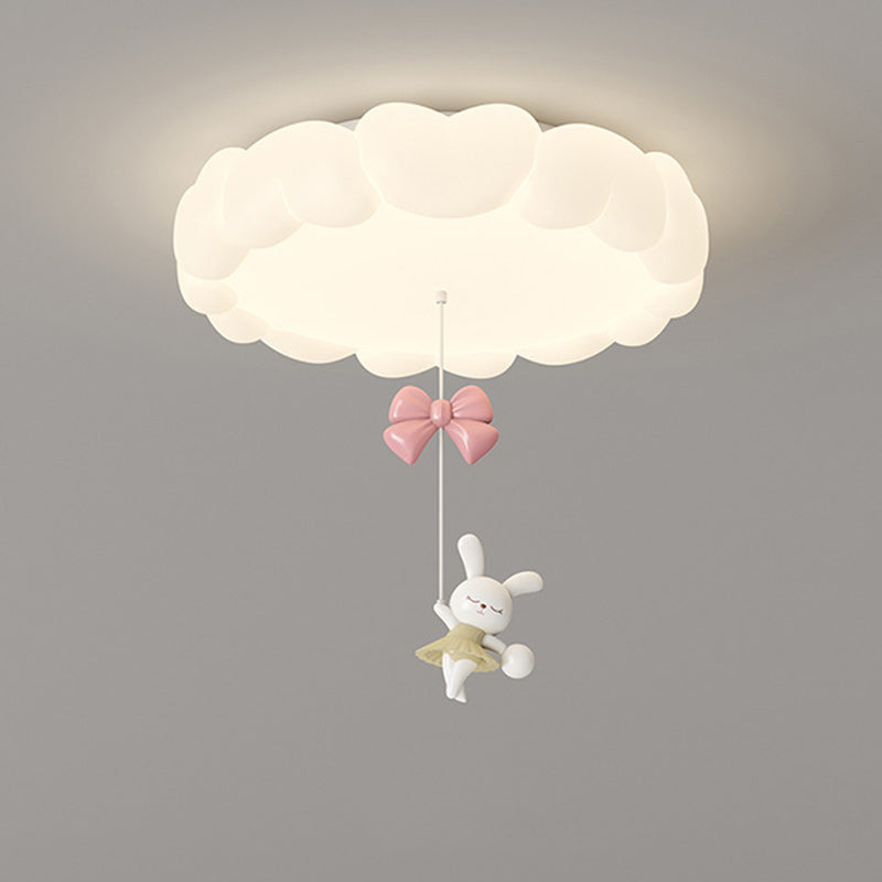 Modern Art Deco Kids Heart-Shaped Round LED Flush Mount Ceiling Light for Bedroom, Stylish Children's Room Lighting, Heart Design Ceiling Fixture, Energy Efficient LED Light, Decorative Night Light, Nursery Ceiling Lamp, Playful Children's Bedroom Illumin