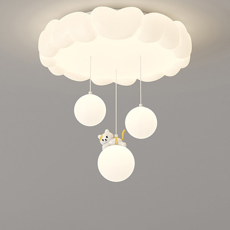 Modern Art Deco Heart-Shaped LED Ceiling Light for Kids' Bedroom