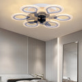 Contemporary Floral Acrylic LED Ceiling Fan Light for Bedroom