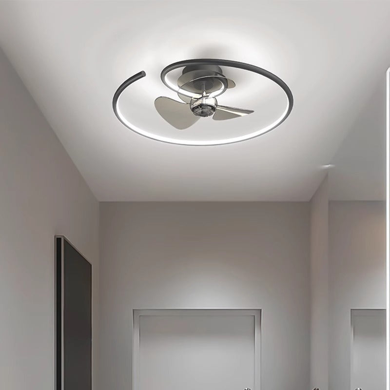Contemporary Scandinavian LED Semi-Flush Mount Ceiling Fan Light for Bedroom

Enhance your bedroom with this contemporary Scandinavian silicone aluminum linear semi-round LED semi-flush mount ceiling fan light. Designed to blend beautifully with modern de