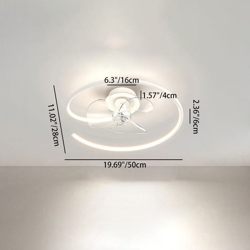 Contemporary Scandinavian LED Semi-Flush Mount Ceiling Fan Light for Bedroom

Enhance your bedroom with this contemporary Scandinavian silicone aluminum linear semi-round LED semi-flush mount ceiling fan light. Designed to blend beautifully with modern de