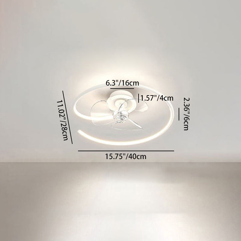 Contemporary Scandinavian LED Semi-Flush Mount Ceiling Fan Light for Bedroom

Enhance your bedroom with this contemporary Scandinavian silicone aluminum linear semi-round LED semi-flush mount ceiling fan light. Designed to blend beautifully with modern de