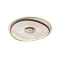 Contemporary Scandinavian Acrylic LED Ceiling Fan Light - Cloud Floral Design for Bedroom