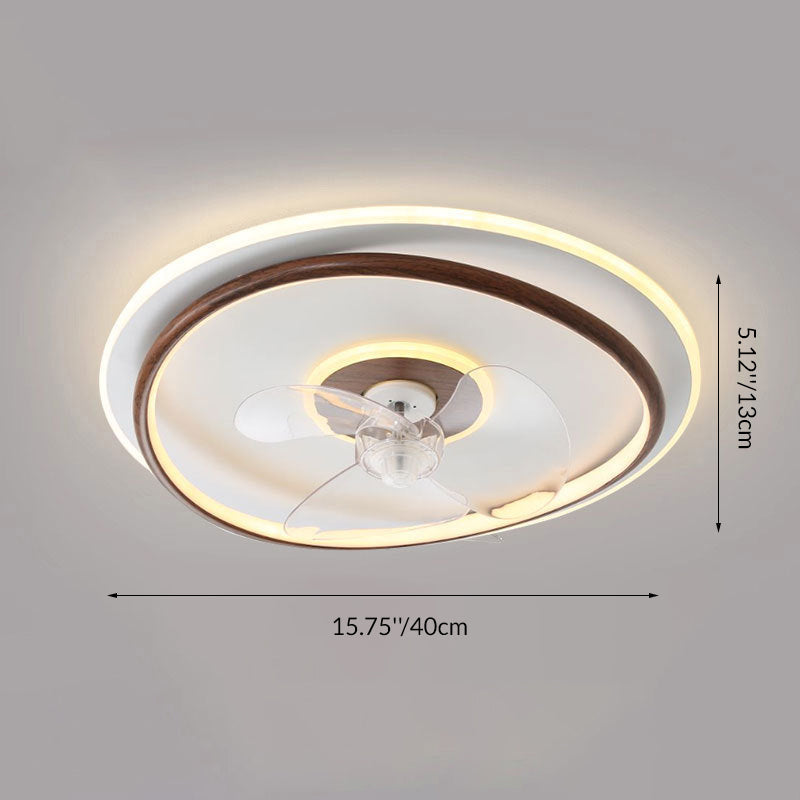 Contemporary Scandinavian Acrylic LED Ceiling Fan Light - Cloud Floral Design for Bedroom